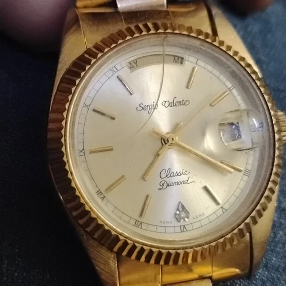 Sergio Valente Gold Classic Presidential Watch - Picture 2 of 8